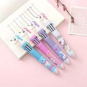 10 in 1 Unicorn Ball Point Pens (Pack of 1,Multicolor)
