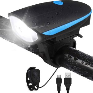 2-in-1 Rechargeable - Cycle Light (3 Modes) Cycle Light and Horn