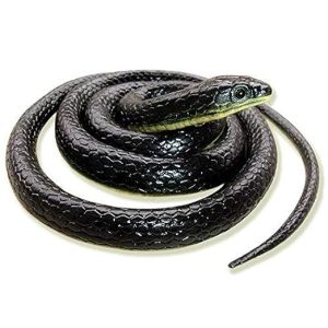 Munmoll Fun Cobra Snake Toys for Kids Long Rubber Snake Toy Prank Toy Snake for Kids (Black)