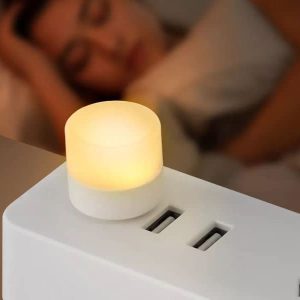 Usb Lights By Night Plug-In Mini Led Bulb Portable Compact
